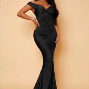 Black mermaid twist dress